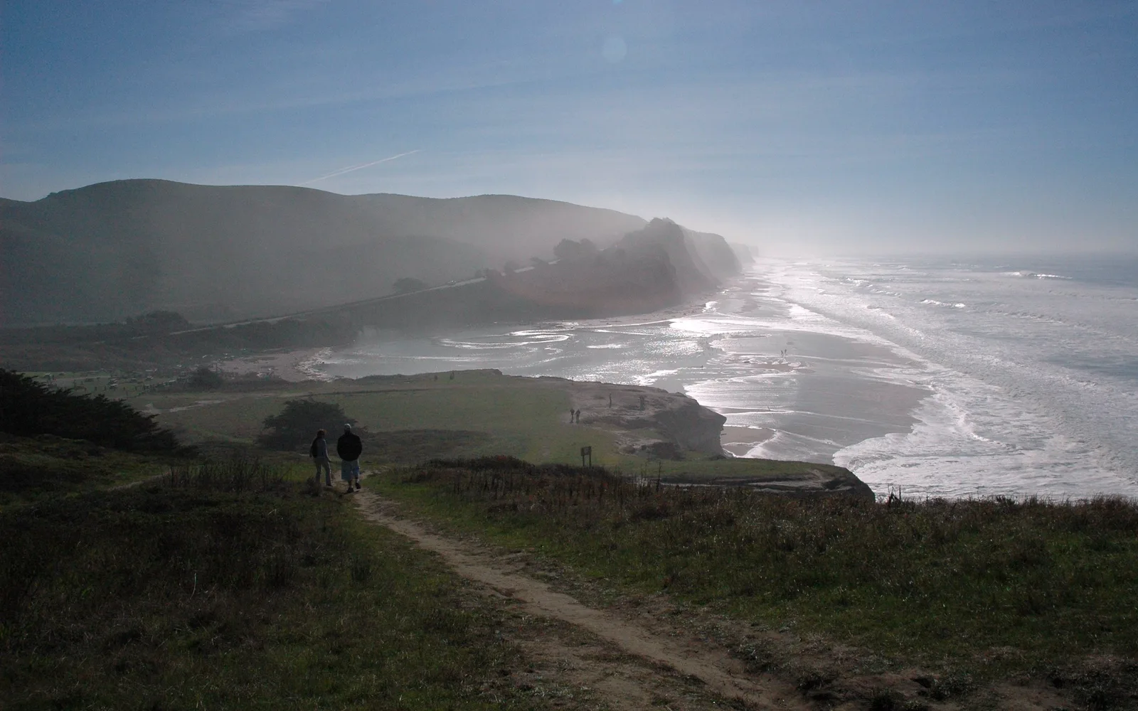Coastal beach at Pomponio State Beach in San Mateo County, California